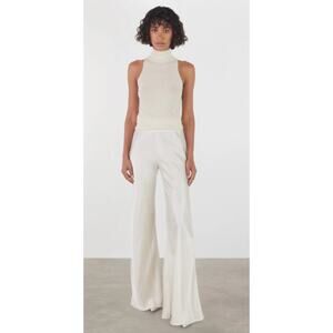 Enza Costa Cream Wide Leg Pants